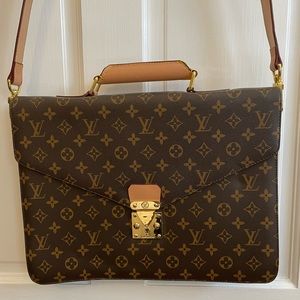 Designer Briefcase Slim Over-shoulder or Handle Carry